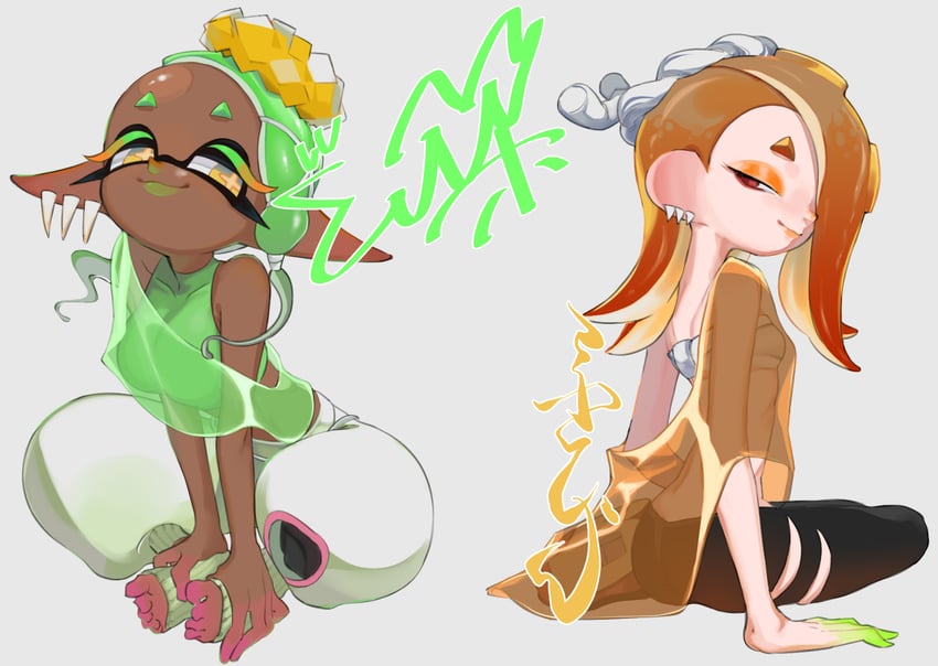 shiver and frye (splatoon and 1 more) drawn by mainichi_yamucha