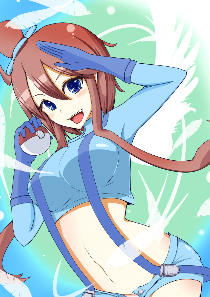 skyla (pokemon and 1 more) drawn by sazame_(sazame)