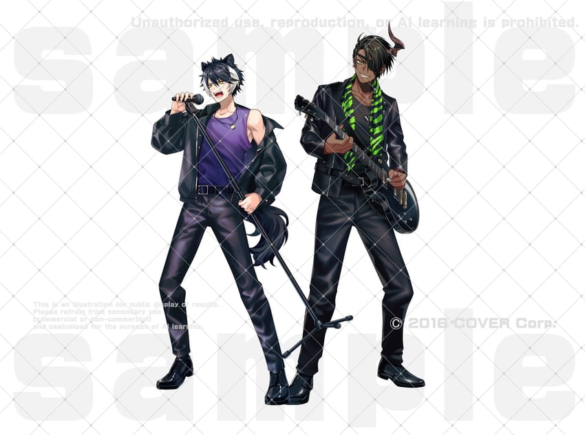 kageyama shien and aragami oga (holostars) drawn by naruta_iyo