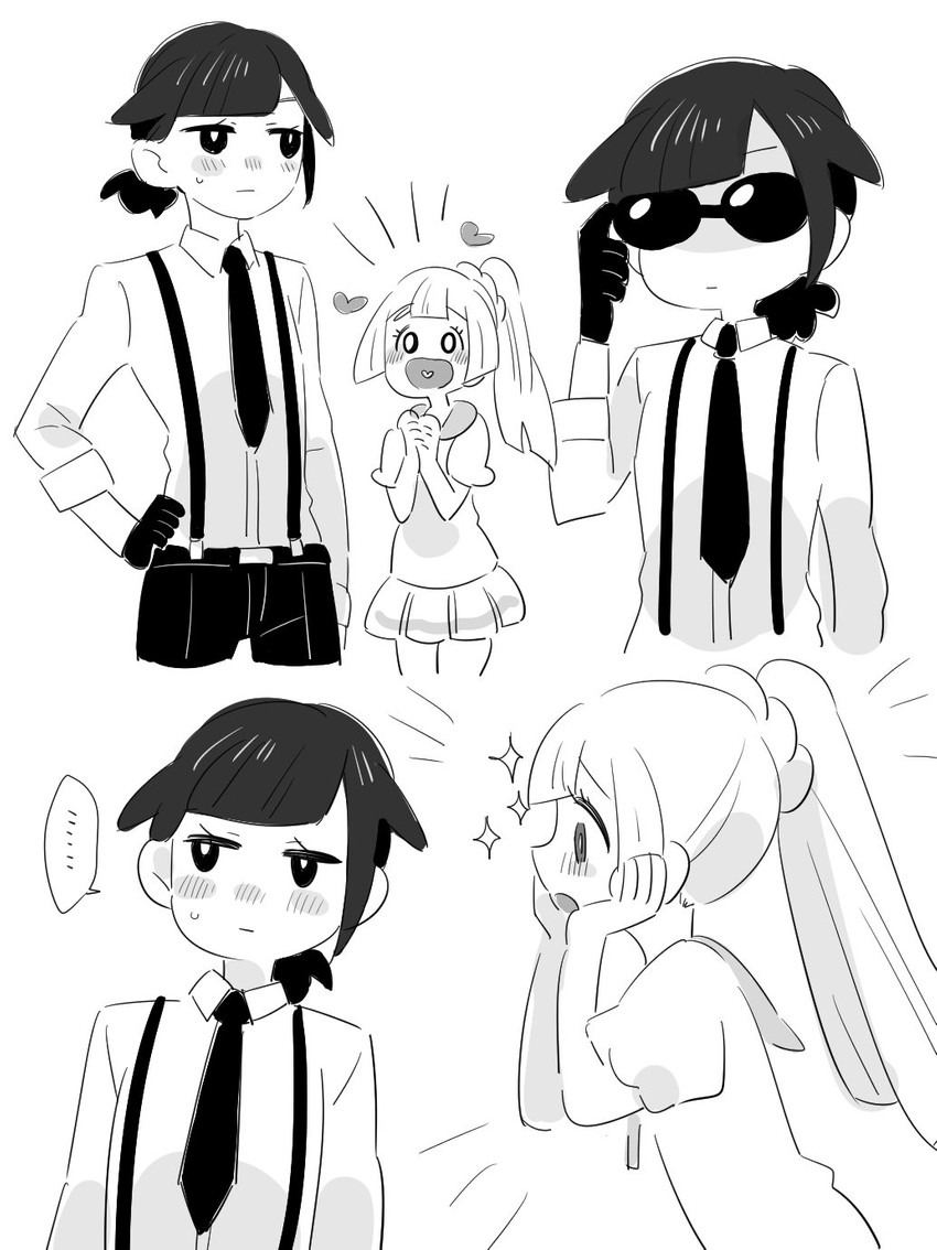 lillie and selene (pokemon and 1 more) drawn by amagaeru_(amapippi052525)