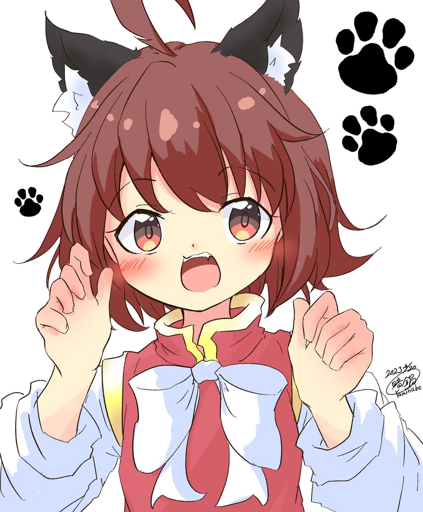 chen (touhou) drawn by yaminabe_(honnouji_no_kaninabe)
