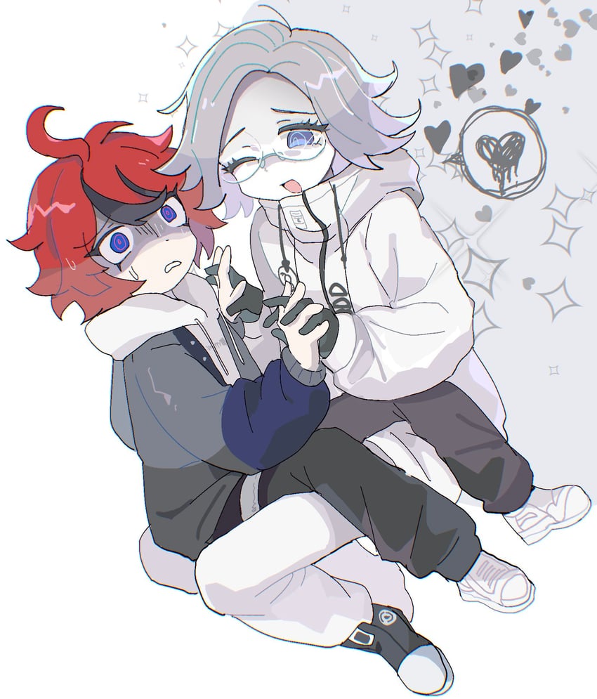 aotsuki eito and sumino takumi (the hundred line -last defense academy-) drawn by ooyio