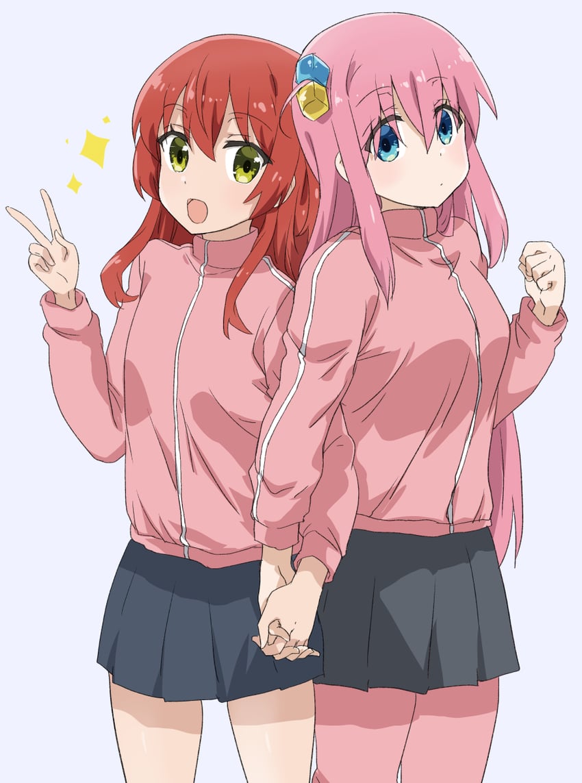 gotoh hitori and kita ikuyo (bocchi the rock!) drawn by mukaibi_aoi