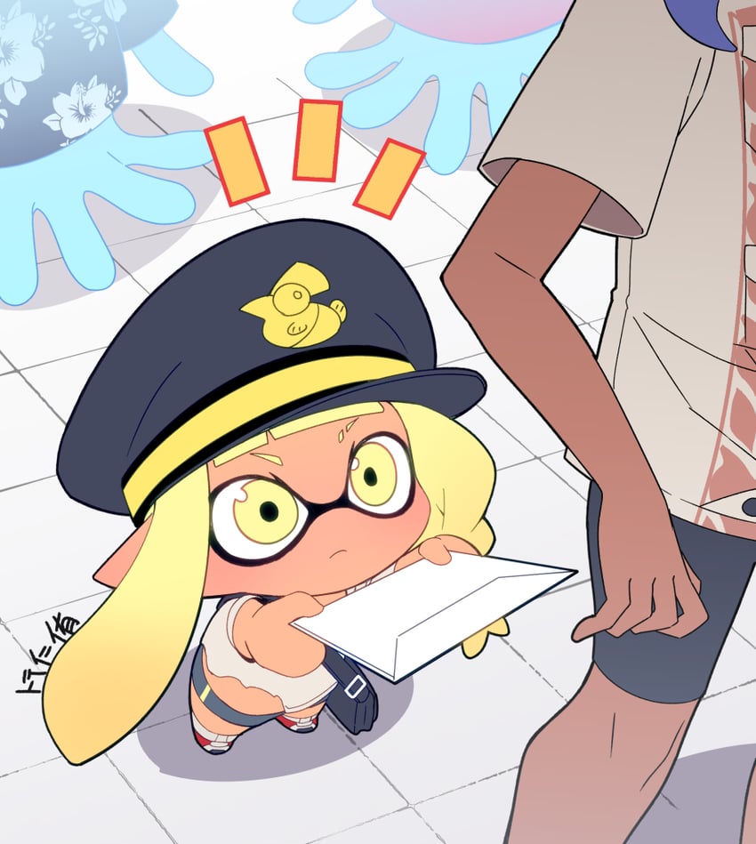 inkling player character, inkling girl, octoling player character, jellyfish, veronika, and 1 more (splatoon and 1 more) drawn by minamidena