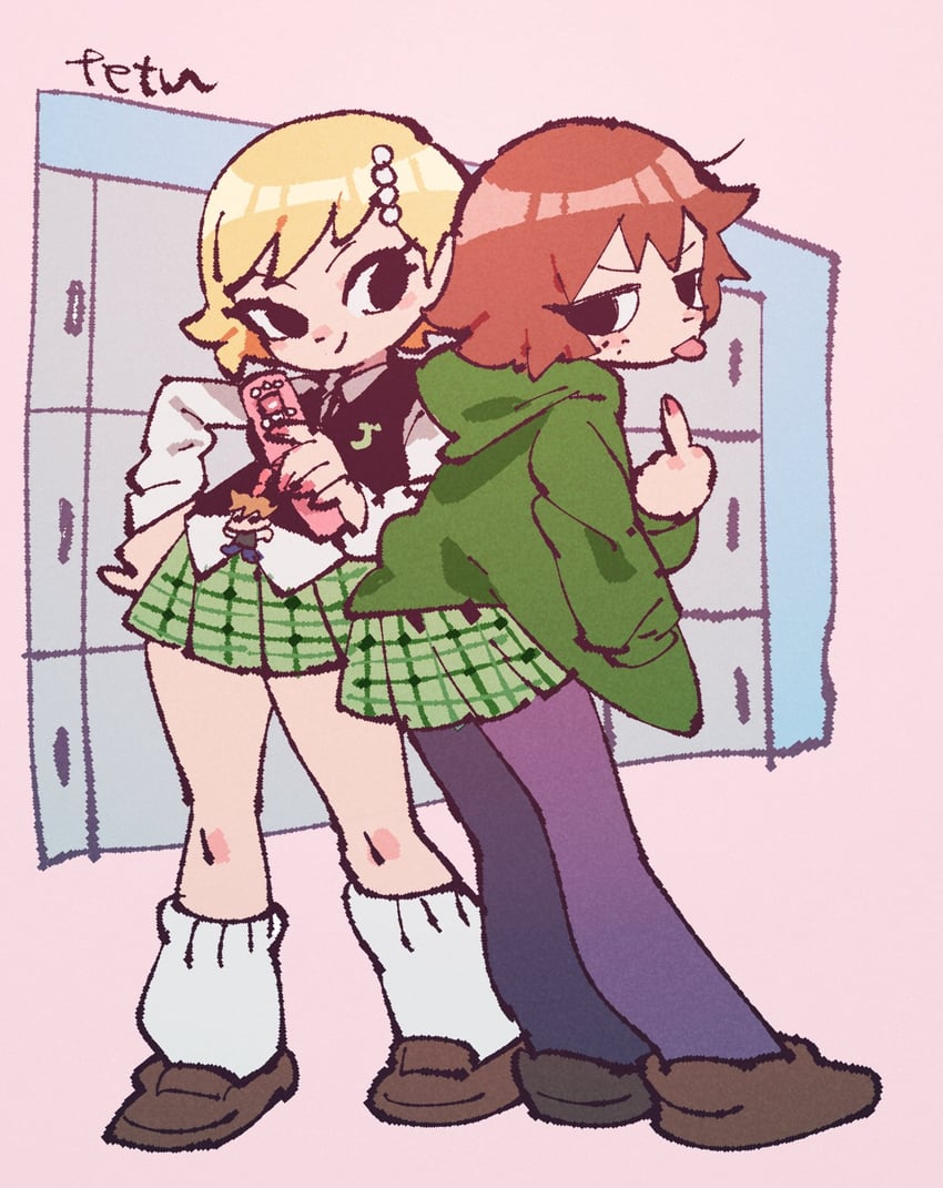 kim pine and lisa miller (scott pilgrim takes off and 1 more) drawn by tetsu_(teppei)