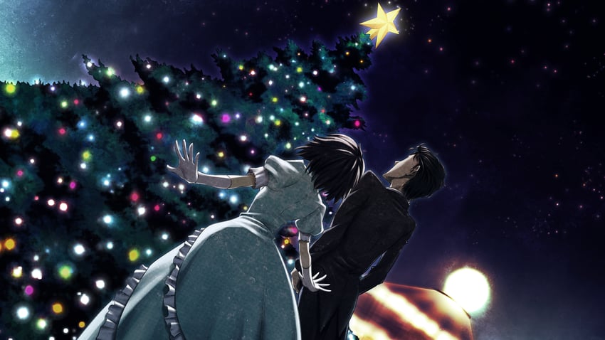okabe rintarou and shiina mayuri (steins;gate and 1 more) drawn by huke