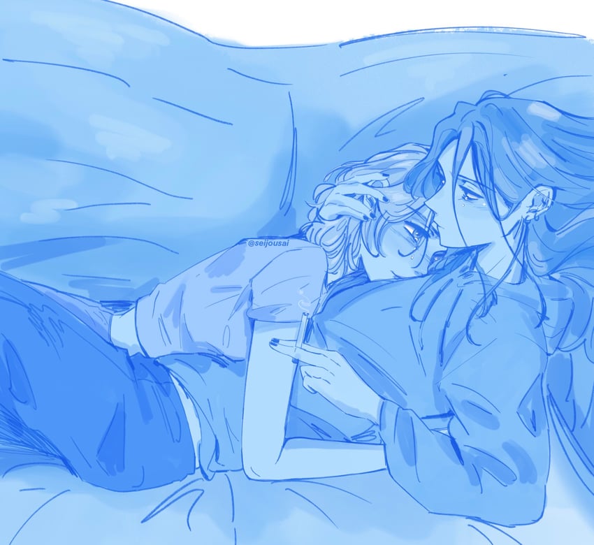koga mitsuki and oosawa aya (kininatteru hito ga otoko ja nakatta) drawn by seijousai