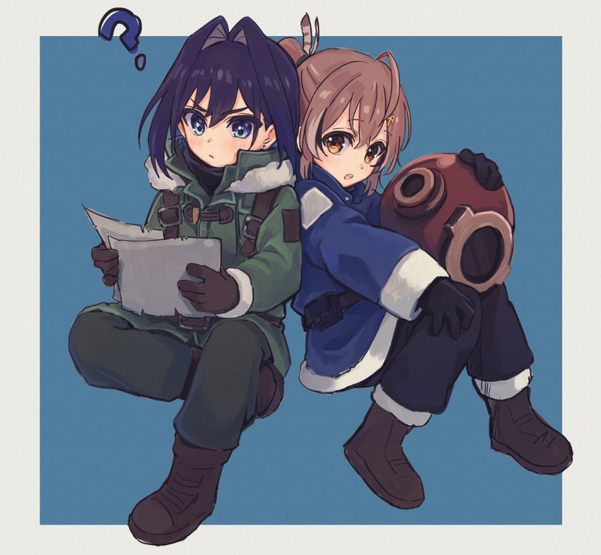 ouro kronii and nanashi mumei (hololive and 3 more) drawn by kisuu_(oddnumberr_)