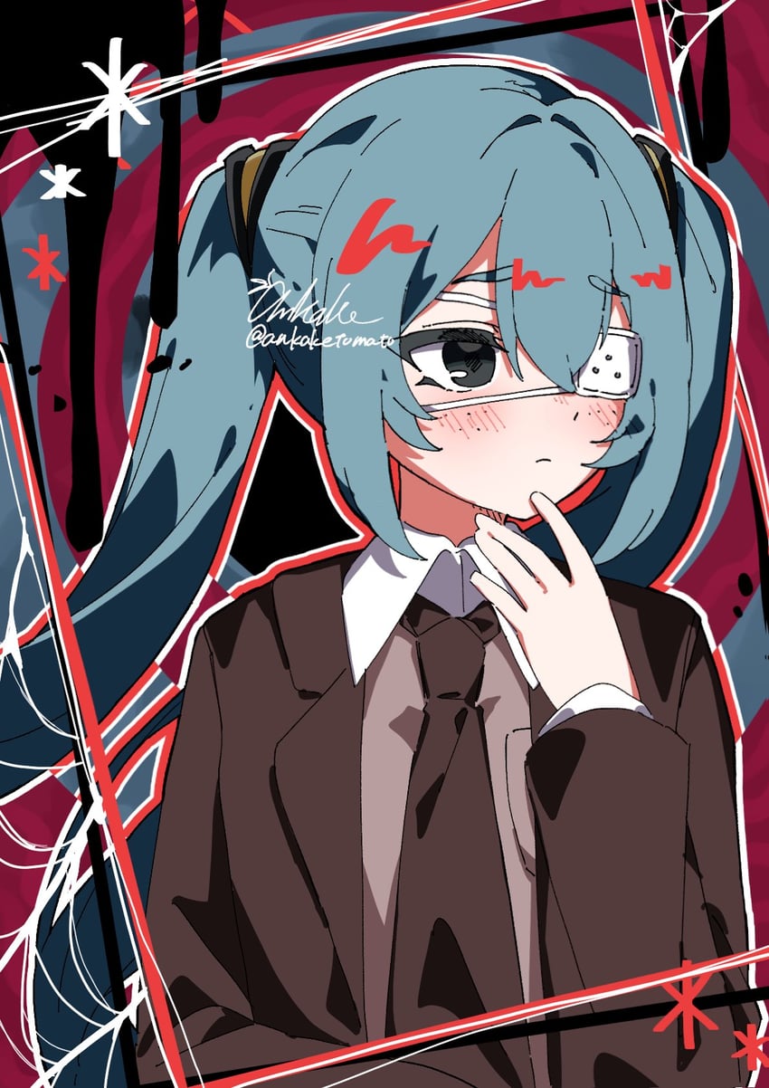 hatsune miku (vocaloid and 1 more) drawn by ankaketomato