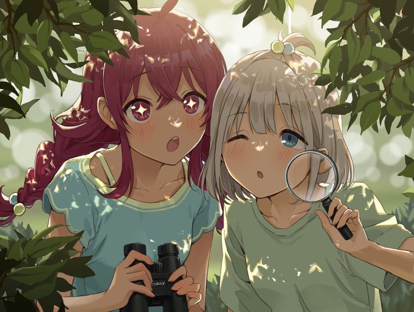 serizawa asahi and komiya kaho (idolmaster and 1 more) drawn by momomoi_momoi