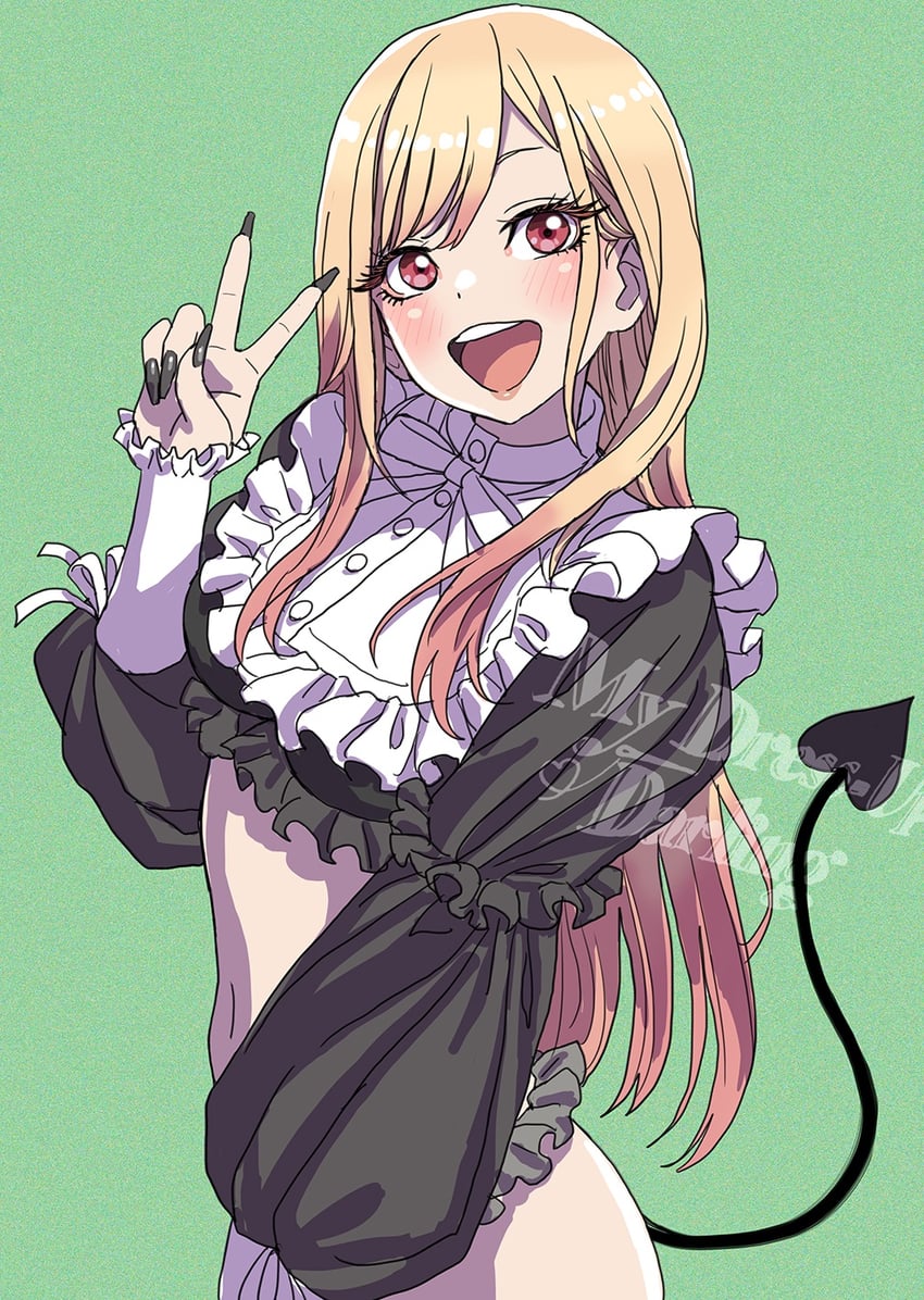 kitagawa marin and rizu-kyun (sono bisque doll wa koi wo suru) drawn by yamashita_shun'ya