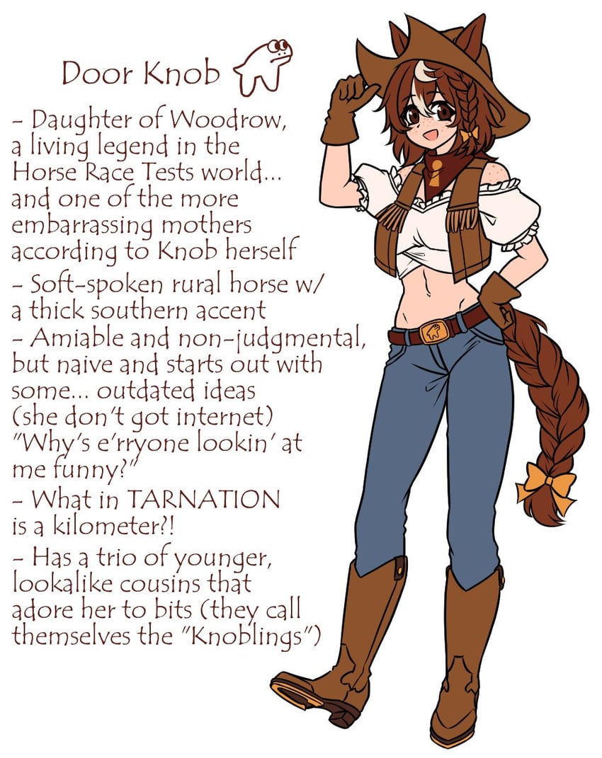 door knob (horse race tests) drawn by vixenofthestars