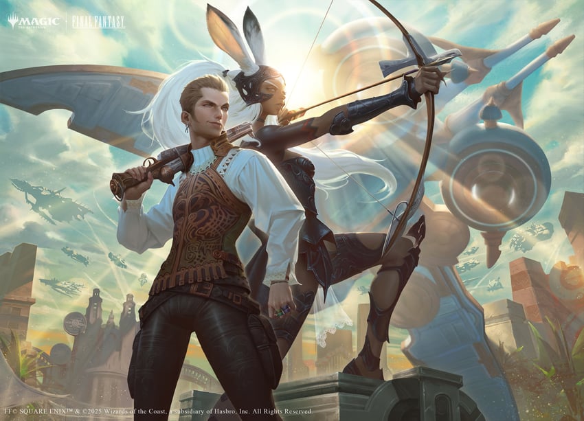 fran and balthier (final fantasy and 2 more) drawn by arif_wijaya