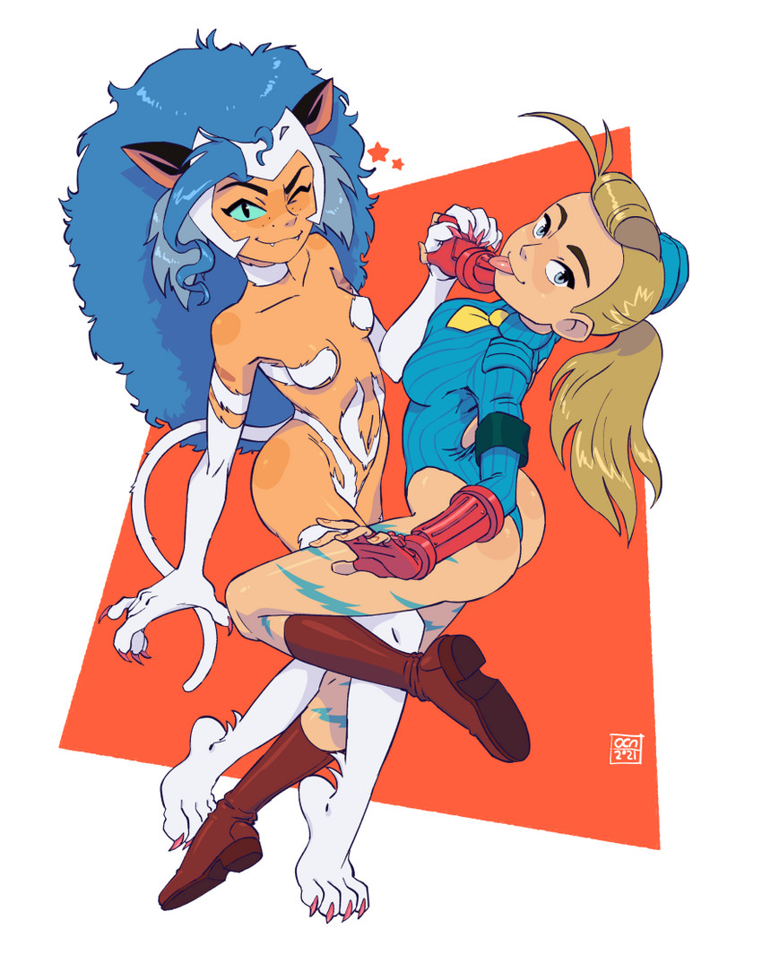 cammy white, felicia, catra, and adora (street fighter and 3 more) drawn by oca-world