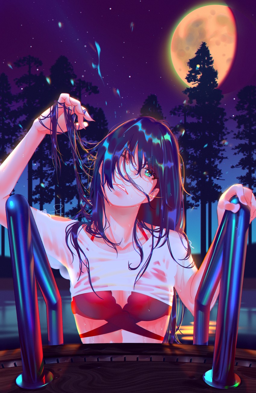 senjougahara hitagi (monogatari and 1 more) drawn by rapa_rachi