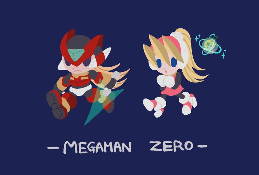 zero, zero(z), and ciel (mega man and 1 more) drawn by natsumi_6021