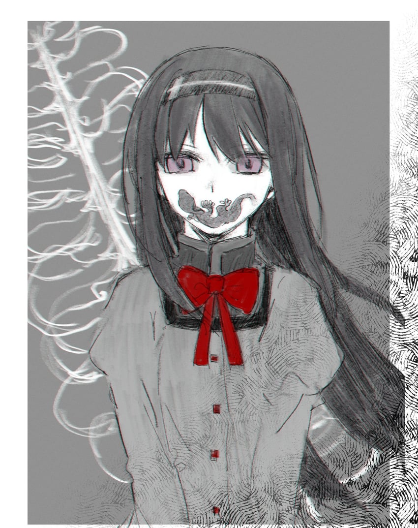 akemi homura (mahou shoujo madoka magica and 1 more) drawn by an_sin