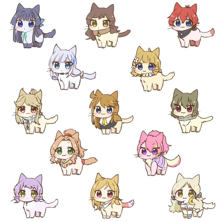 suou momoko, kitazawa shiho, makabe mizuki, mogami shizuka, tokoro megumi, and 8 more (idolmaster and 2 more) drawn by hutaba