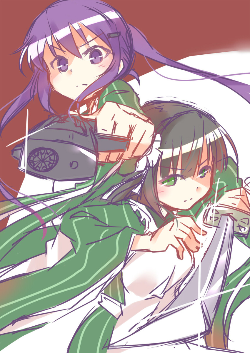 tedeza rize and ujimatsu chiya (gochuumon wa usagi desu ka?) drawn by hetareeji