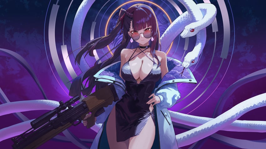wa2000 and makiatto (girls' frontline and 1 more) drawn by royhwang12