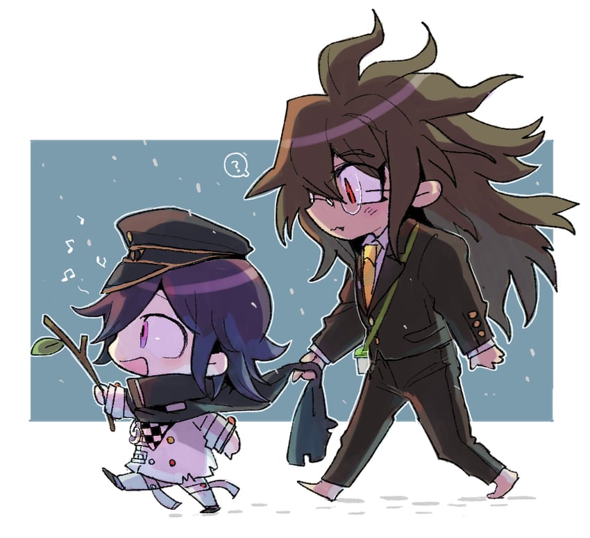 oma kokichi and gokuhara gonta (danganronpa and 1 more) drawn by kumakoro_(tetsupag)