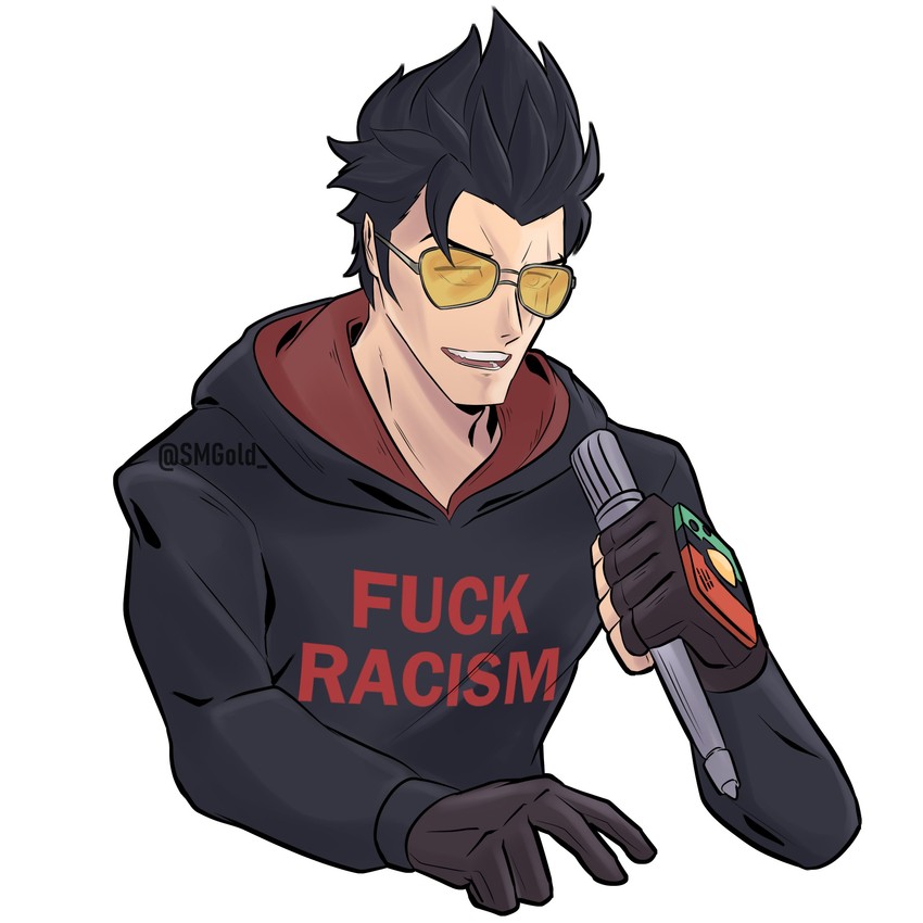 travis touchdown (no more heroes and 1 more) drawn by smgold