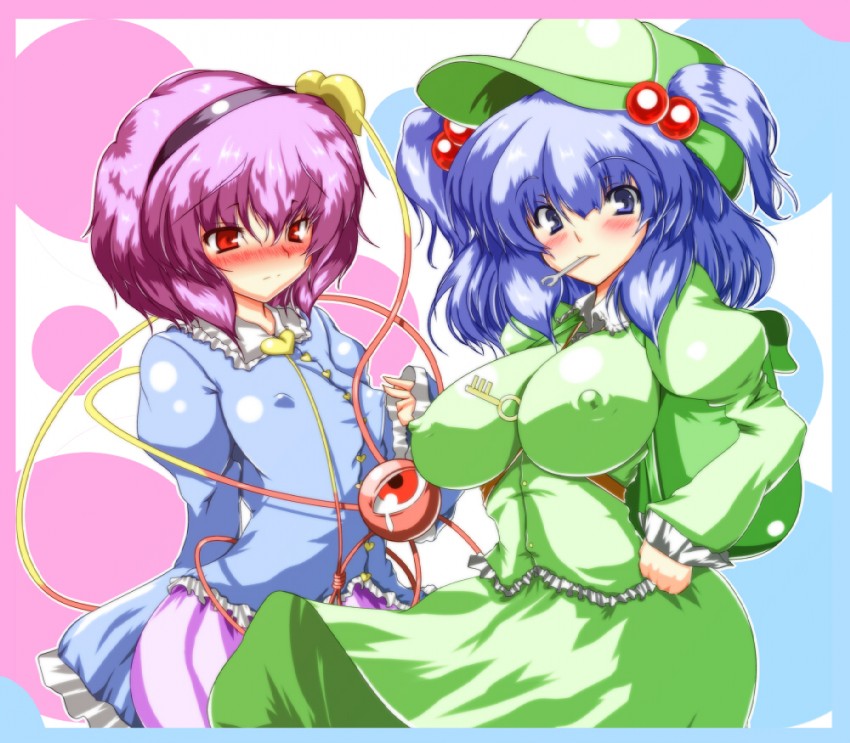 komeiji satori and kawashiro nitori (touhou) drawn by tanaka_ginji