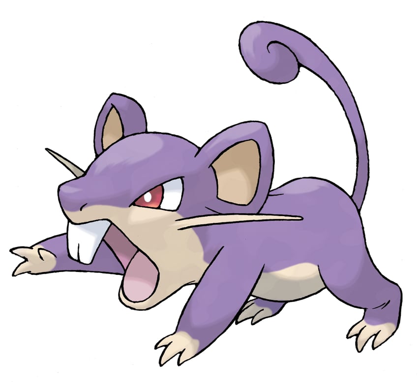 rattata (pokemon and 1 more) drawn by sugimori_ken
