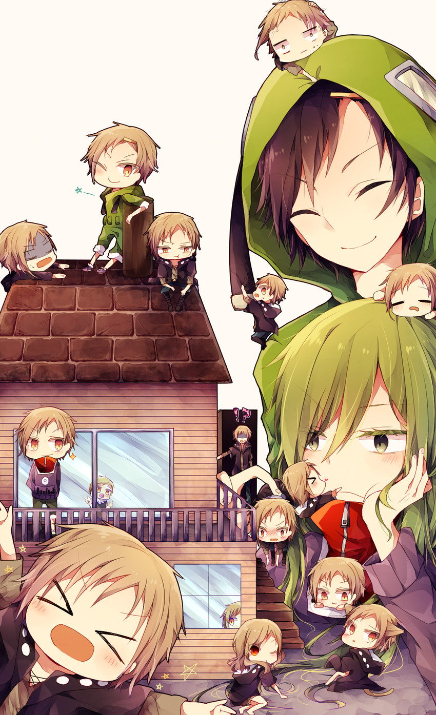 kido tsubomi, kano shuuya, and seto kousuke (kagerou project) drawn by nyowaa417