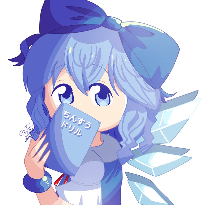 cirno and ikamusume (touhou and 1 more) drawn by faydee