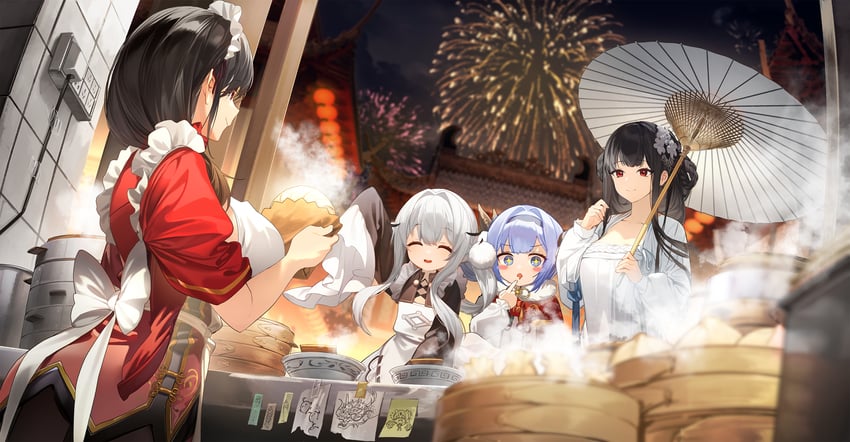 manjuu, yat sen, ting an, hu pen, fei yuen, and 1 more (azur lane)