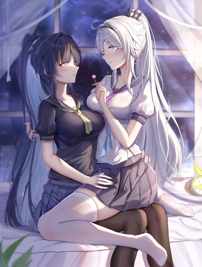 kiana kaslana, raiden mei, and homu (honkai and 1 more) drawn by ying_ling