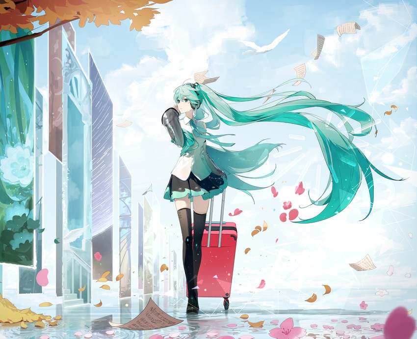 hatsune miku (vocaloid and 1 more) drawn by ly.t