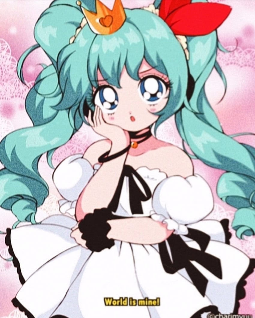 hatsune miku (vocaloid and 2 more) drawn by honeymoonpetal