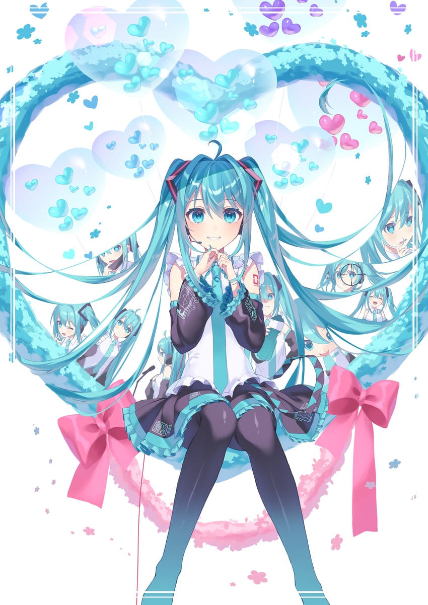 hatsune miku and mikudayo (vocaloid and 4 more) drawn by kurobikari