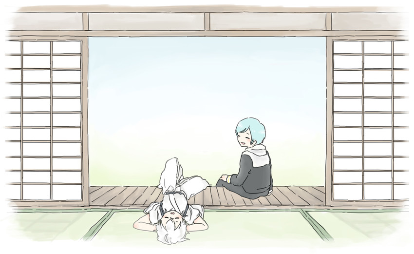 tsurumaru kuninaga and ichigo hitofuri (touken ranbu) drawn by pinokima