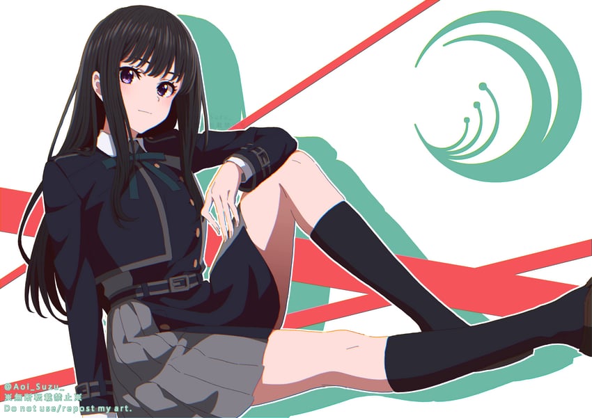 inoue takina (lycoris recoil) drawn by aoi_suzu