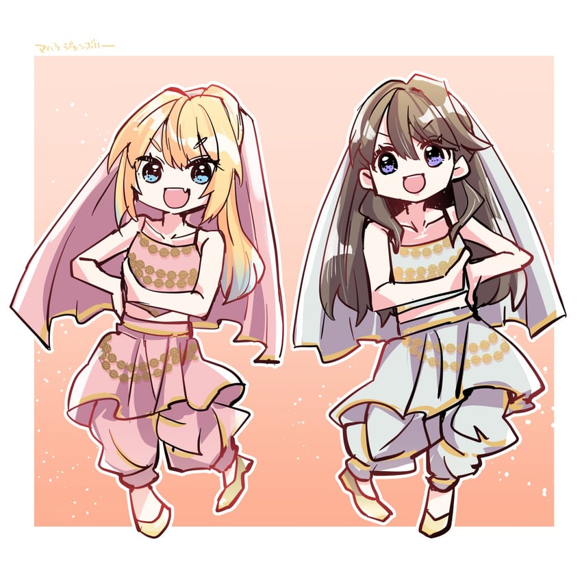 fujishima megumi and osawa rurino (love live! and 1 more) drawn by kanduki_kamibukuro