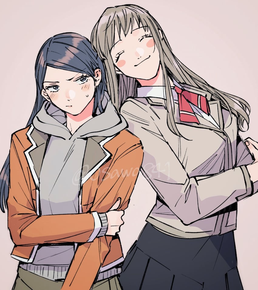 kuga natsuki and fujino shizuru (my-hime) drawn by oosawa_yayoi