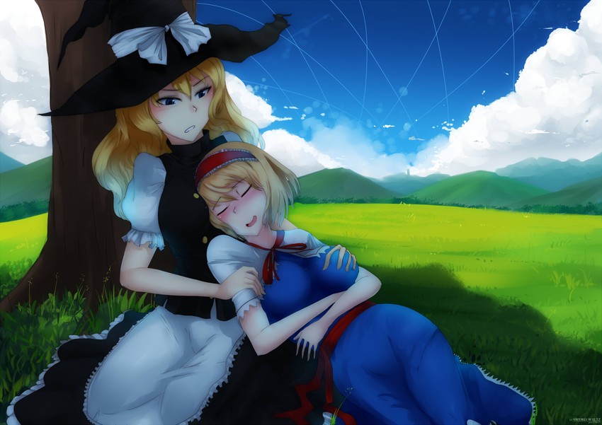 kirisame marisa and alice margatroid (touhou) drawn by swordwaltz