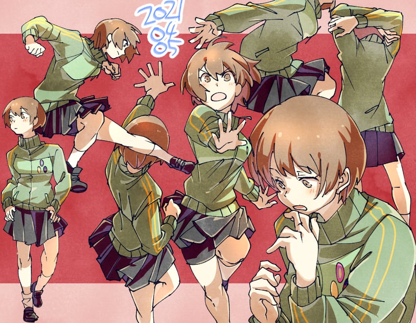satonaka chie (persona and 1 more) drawn by kuga_hotaru
