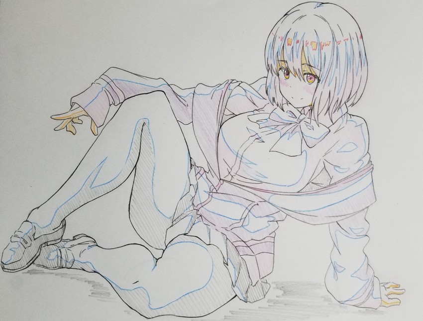 shinjou akane (gridman universe and 1 more) drawn by mitarashi_o