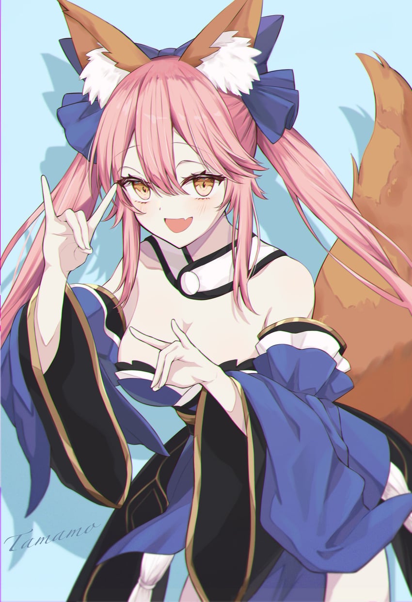 tamamo and tamamo no mae (fate and 3 more) drawn by kake_udon