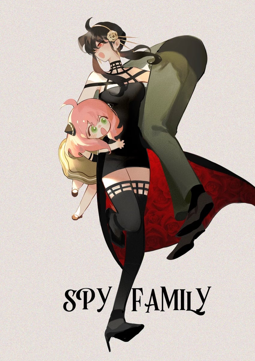 yor briar, anya, and twilight (spy x family) drawn by yionyi23