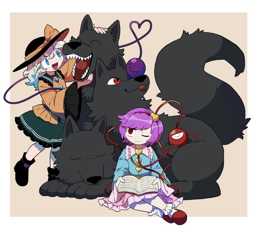 komeiji koishi and komeiji satori (touhou) drawn by furukawa_(yomawari)