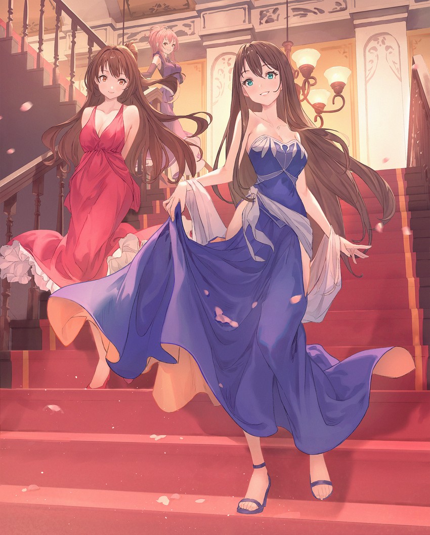 shibuya rin, shimamura uzuki, and jougasaki mika (idolmaster and 1 more) drawn by ruien_(wu_jui-en)