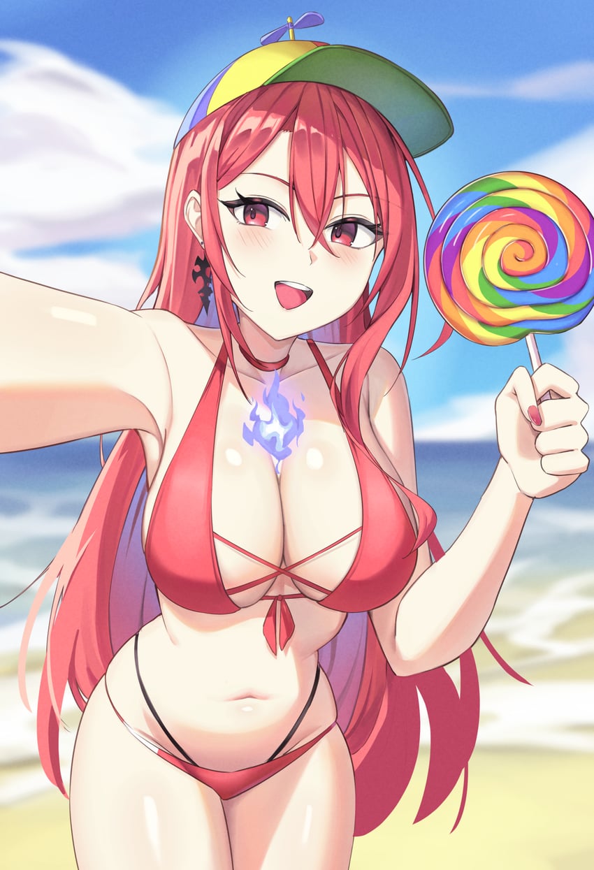 elizabeth rose bloodflame (hololive and 1 more) drawn by rooby_n