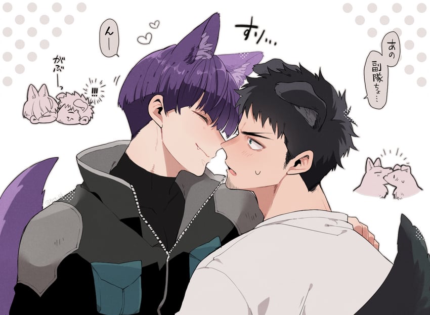 hoshina soshiro and hibino kafka (kaijuu no. 8) drawn by kururugi_shiro