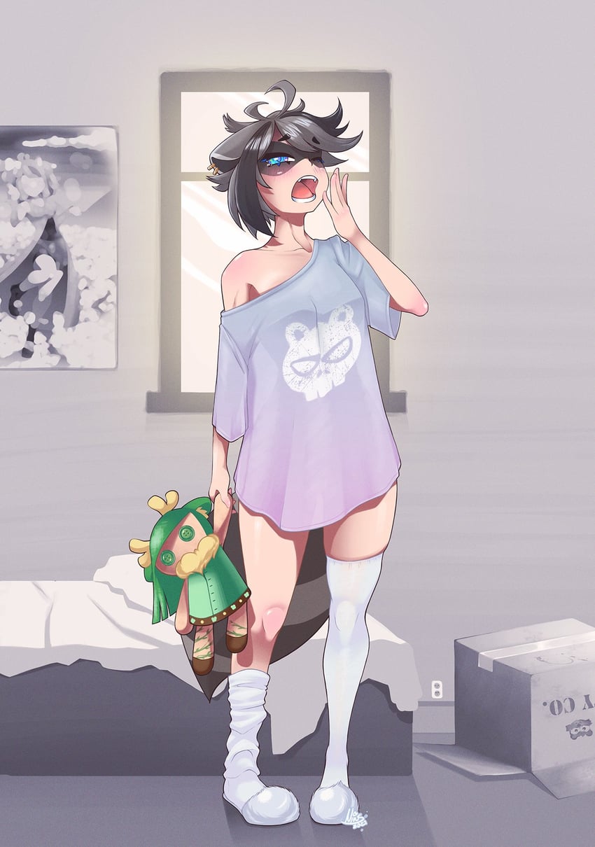 snuffy and haruka karibu (indie virtual youtuber) drawn by creationsnins