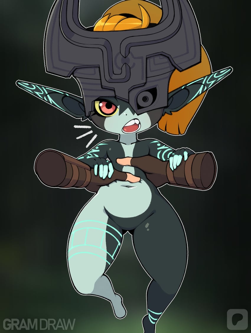 link and midna (the legend of zelda and 1 more) drawn by gramdraw